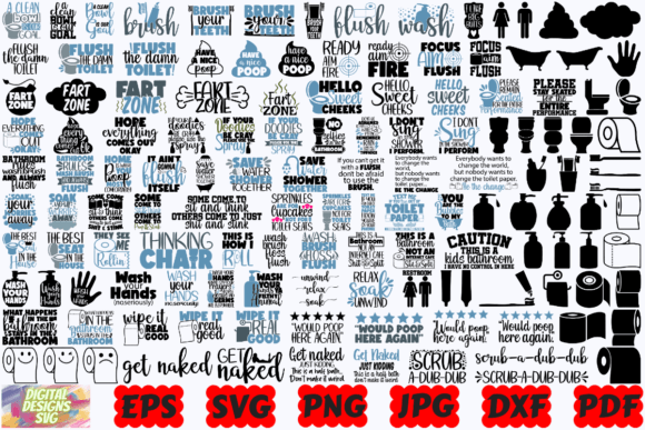 Bathroom SVG Restroom SVG Funny SVG for Crafts and Graphics