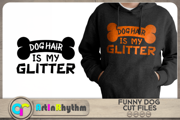Dog Hair is My Glitter Dog Funny SVG for Graphics and Crafts