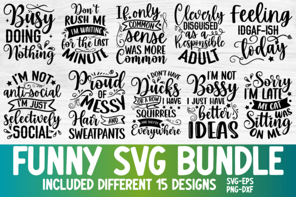 Funny SVG Bundle 15 Design Vol.02 Graphics and Crafts Review