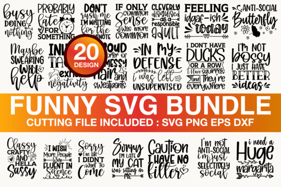 Funny SVG Bundle 20 Design Vol.01: A Seller’s Review for Crafts and Graphics
