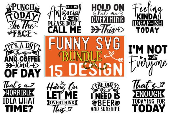 Funny SVG Design Bundle for Graphics and Crafts