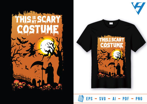 Halloween T Shirt Design Graphics for Print Templates