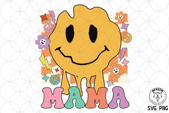 Mama Melting Face Funny SVG Sublimation for Graphics and Crafts