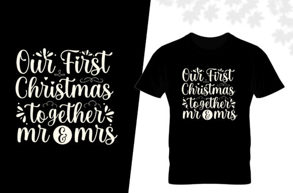 Mr and Mrs Christmas T-shirt Design for Graphics and Print Templates