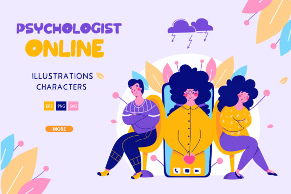 Online Psychologist - Illustration: A Graphic Design Asset Review
